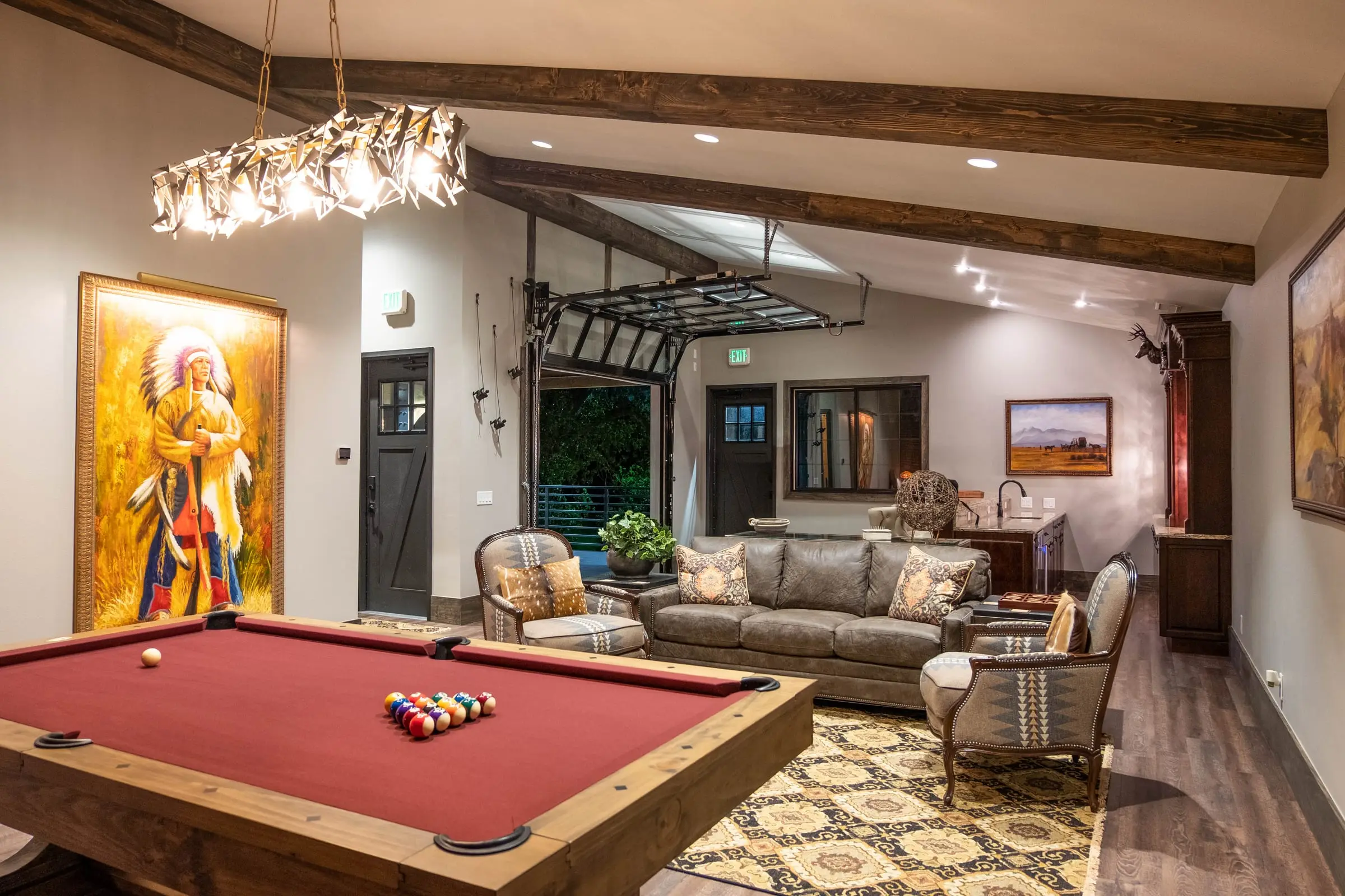 Billiards table in the retreat